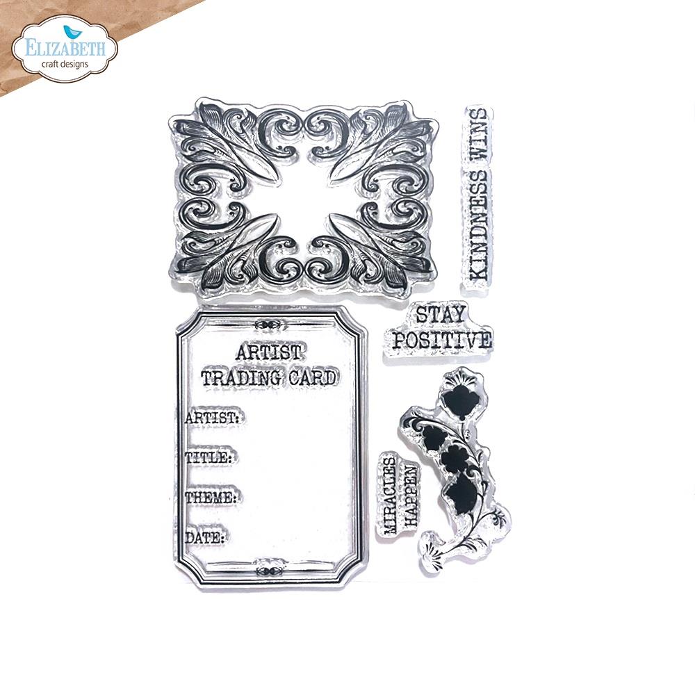Elizabeth Craft Artist Trading Card Clear Stamp Set Classic ATC  Elizabeth Craft Artist Trading Card Clear Stamp Set Classic ATC
